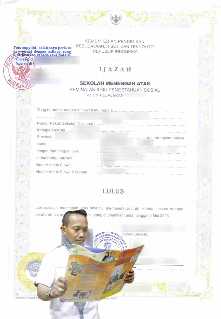 Legalisir Ijazah di notaris