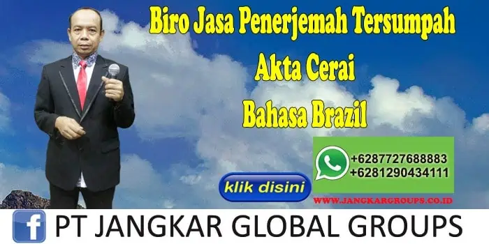 Biro Jasa Penerjemah Tersumpah Akte Cerai Bahasa Brazil