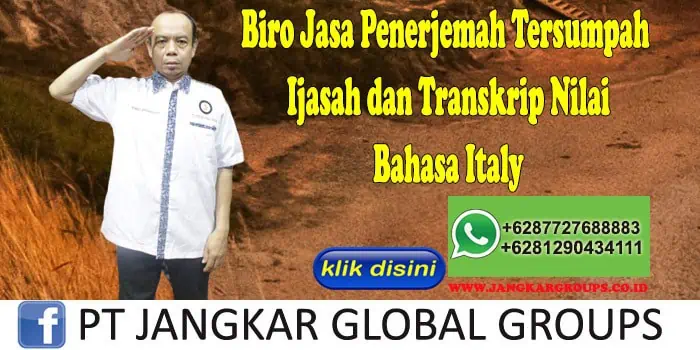 Ijasah dan Transkrip Nilai Italy