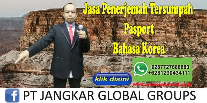 Biro Jasa Penerjemah Tersumpah Pasport Bahasa Korea