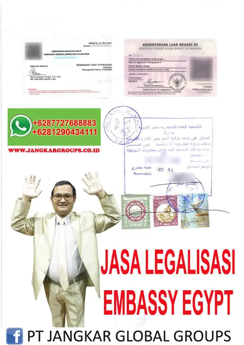 JASA LEGALISASI EMBASSY EGYPT