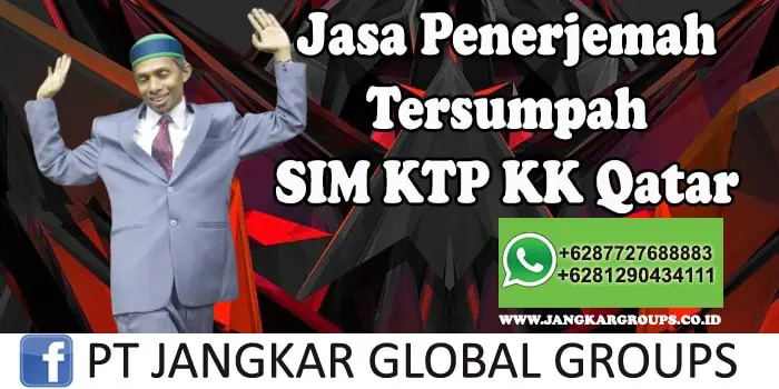 Jasa Penerjemah Tersumpah SIM KTP KK Qatar