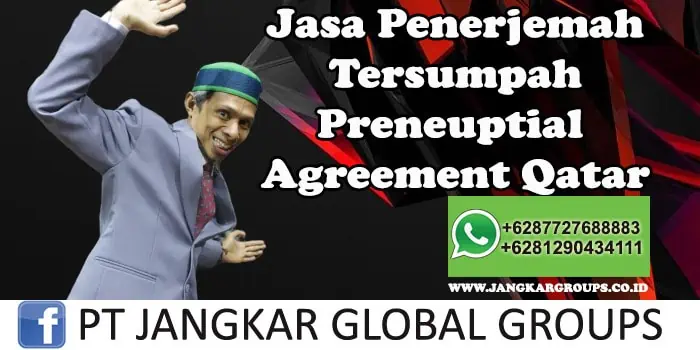 Jasa penerjemah tersumpah Preneuptial Agreement Qatar