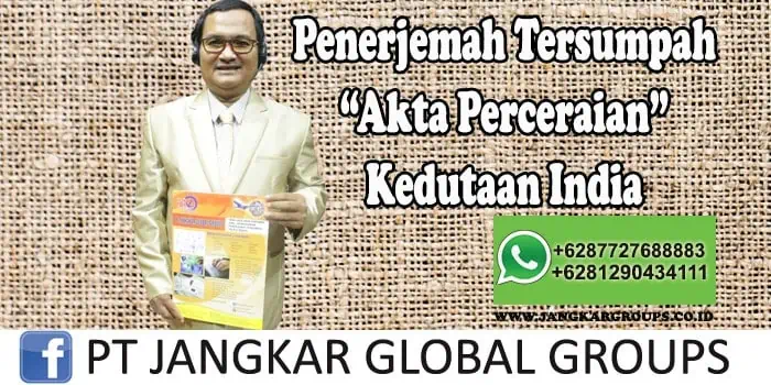 Penerjemah tersumpah Akta Perceraian Kedutaan India