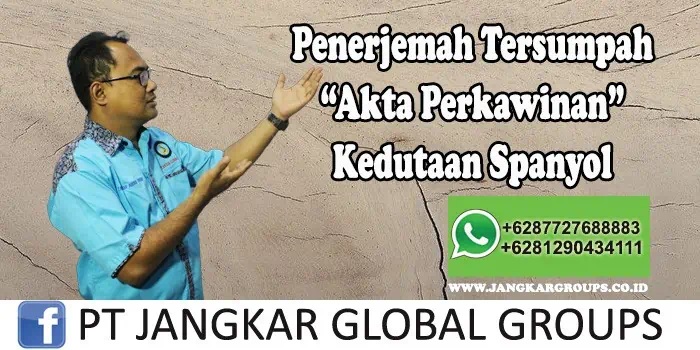 Penerjemah tersumpah Akta Perkawinan Kedutaan Spanyol