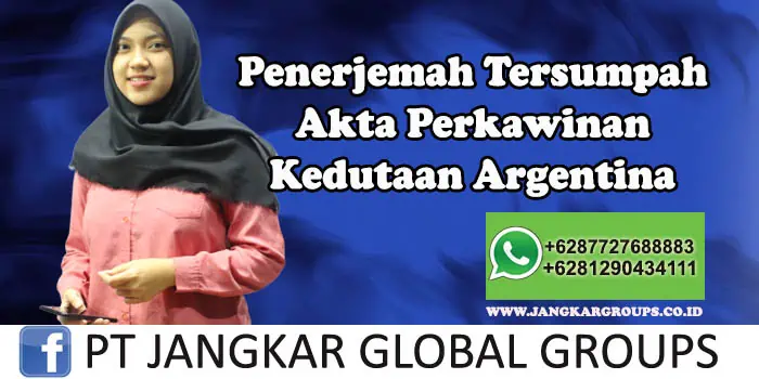 Penerjemah tersumpah Akta Perkawinan kedutaan Argentina