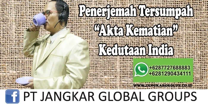 Penerjemah tersumpah Akta kematian Kedutaan India