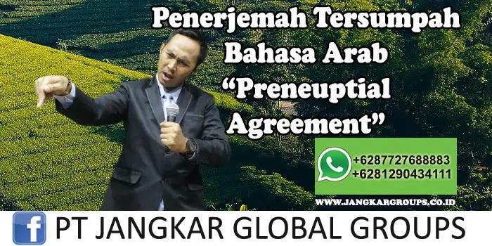 Penerjemah tersumpah bahasa arab preneuptial agreement