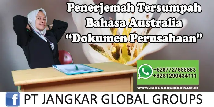 Penerjemah tersumpah bahasa australia Dokumen Perusahaan