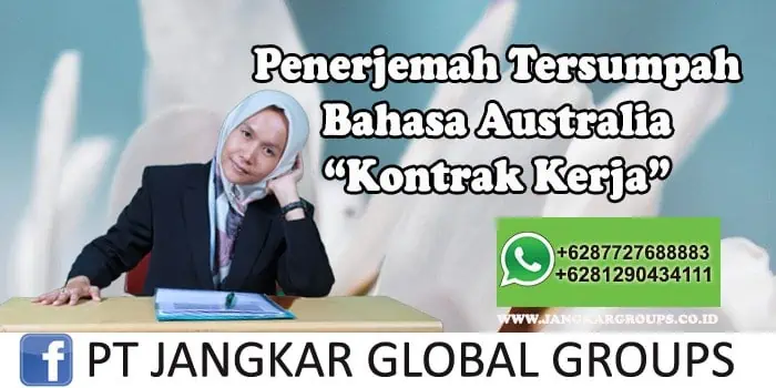 Penerjemah tersumpah bahasa australia Kontrak Kerja