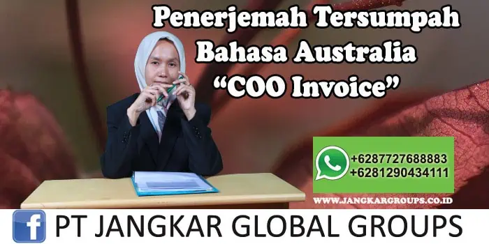 Penerjemah tersumpah bahasa australia coo invoice