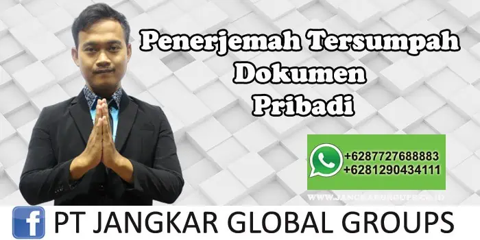 Penerjemah tersumpah dokumen pribadi