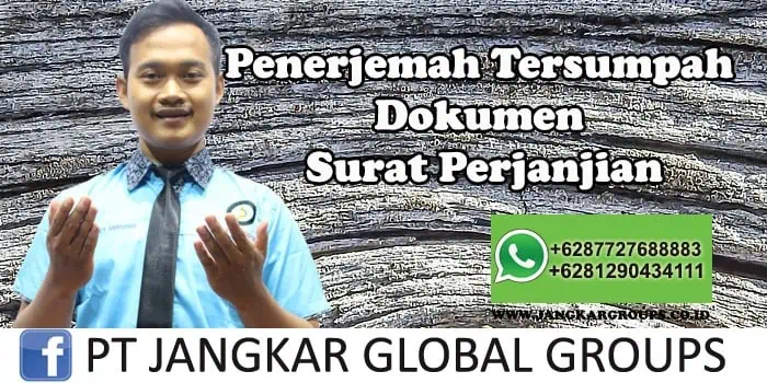 Penerjemah tersumpah dokumen surat perjanjian