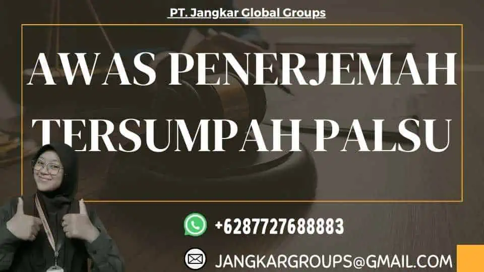 Awas Penerjemah Tersumpah Palsu, Penerjemah Tersumpah Bahasa UAE