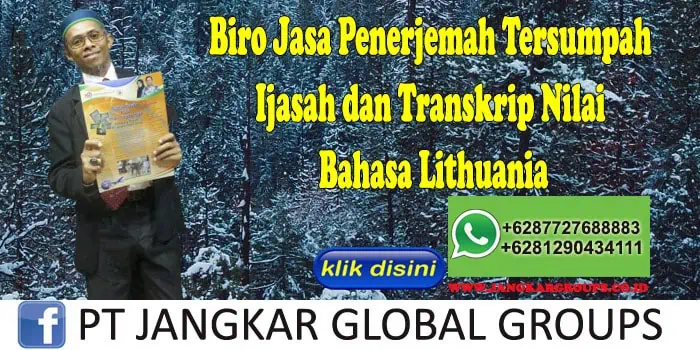 Biro Jasa Penerjemah Tersumpah Ijasah dan Transkrip Nilai Bahasa Lithuania