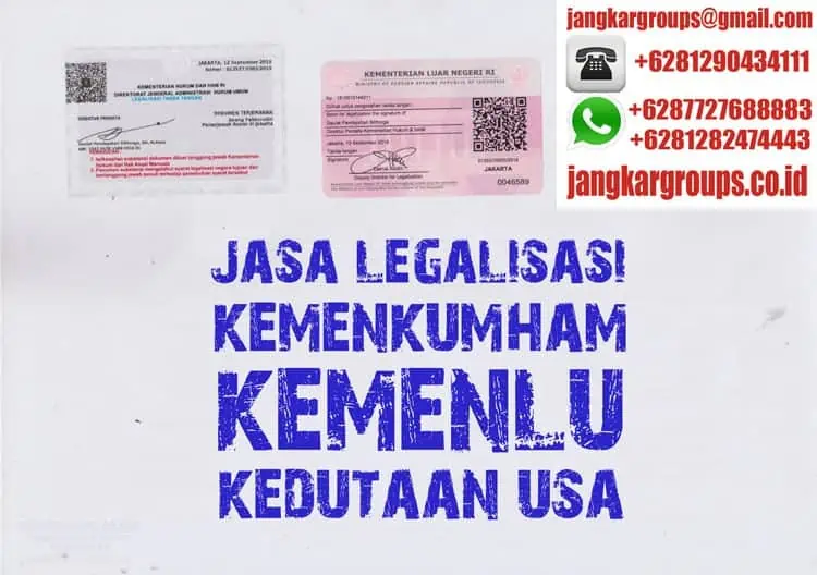 jasa legalisir kemenkumham kemenlu kedutaan usa