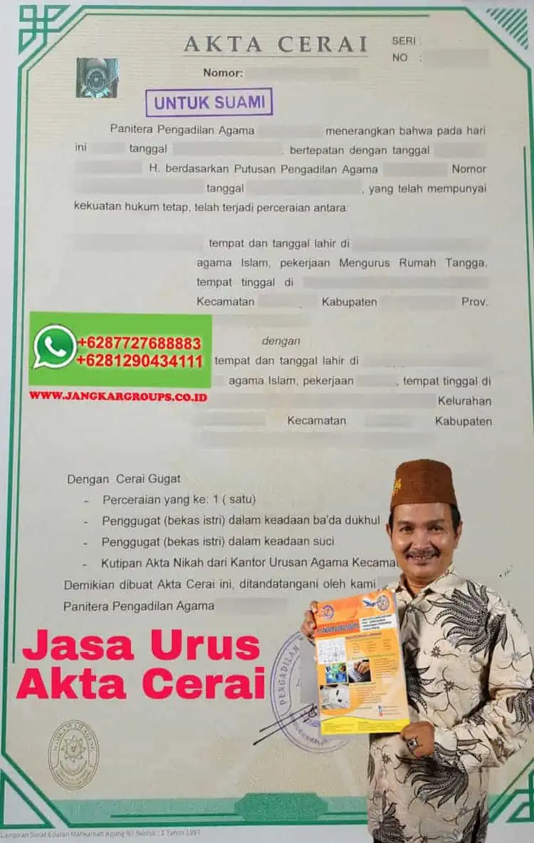 jasa urus akta cerai