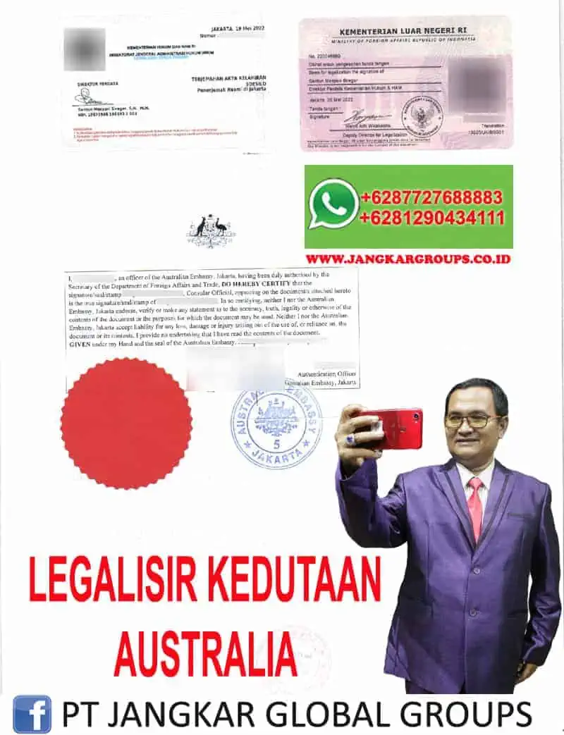 LEGALISIR KEDUTAAN AUSTRALIA