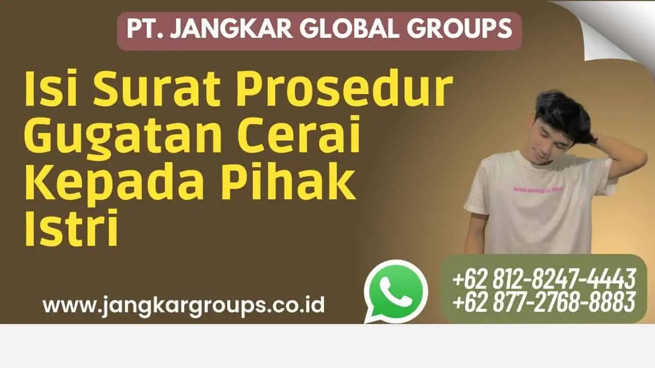 Isi Surat Prosedur Gugatan Cerai Kepada Pihak Istri