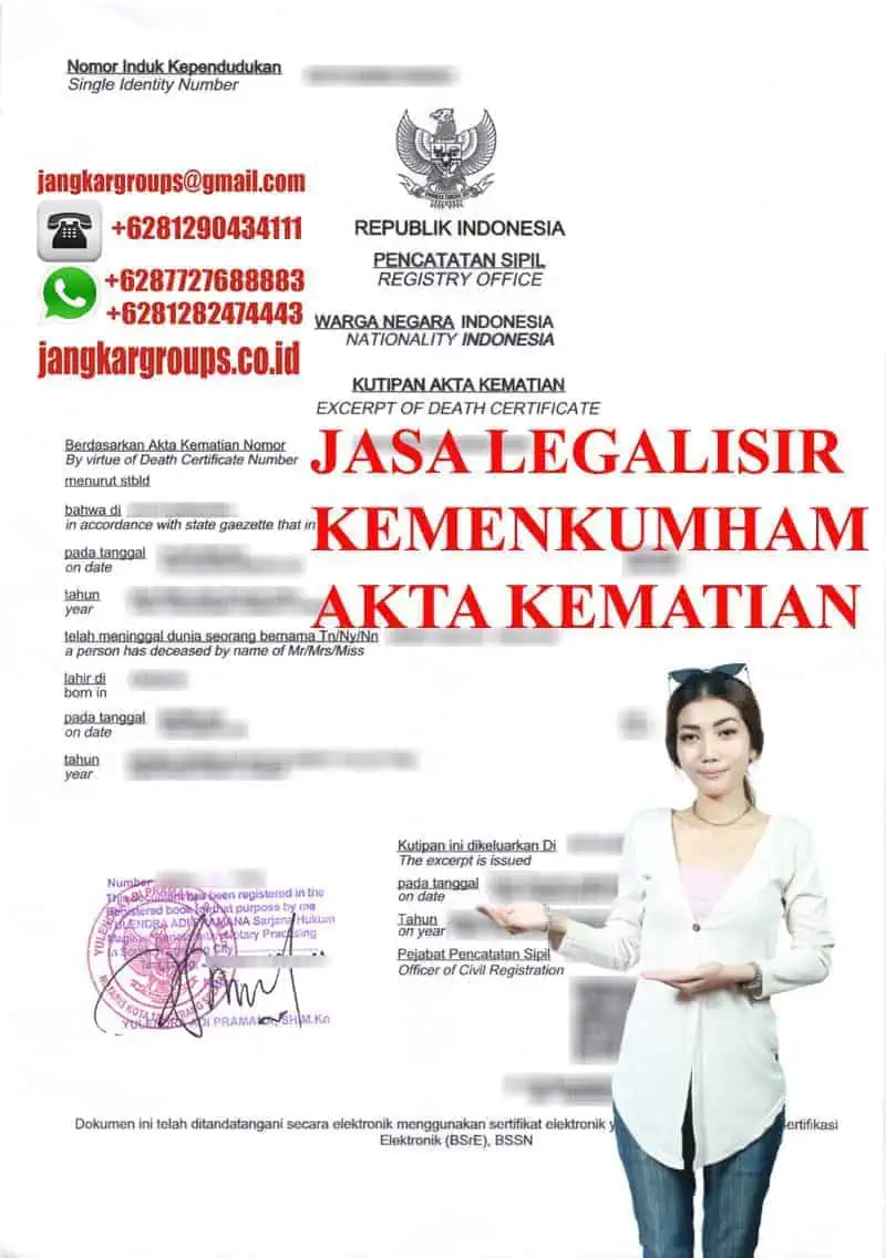 Legalisir Kemenkumham Jasa Akta Kematian