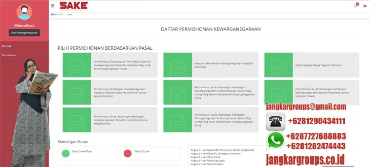 daftar permohonan kewarganegaraan