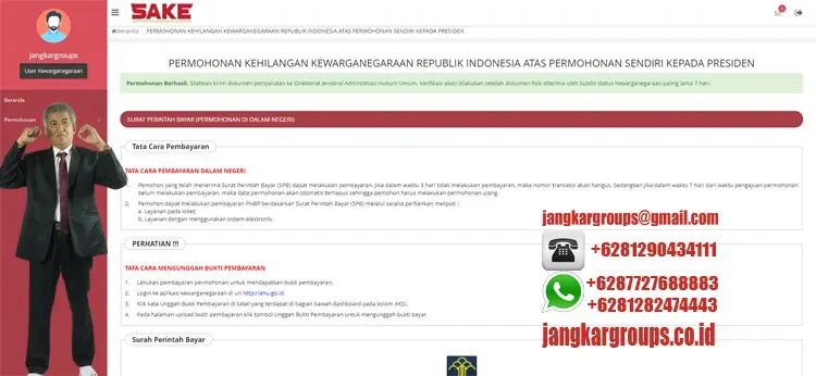 tata cara pembayaran pindah warga negara, persyaratan pindah kewarganegaraan indonesia ke wna