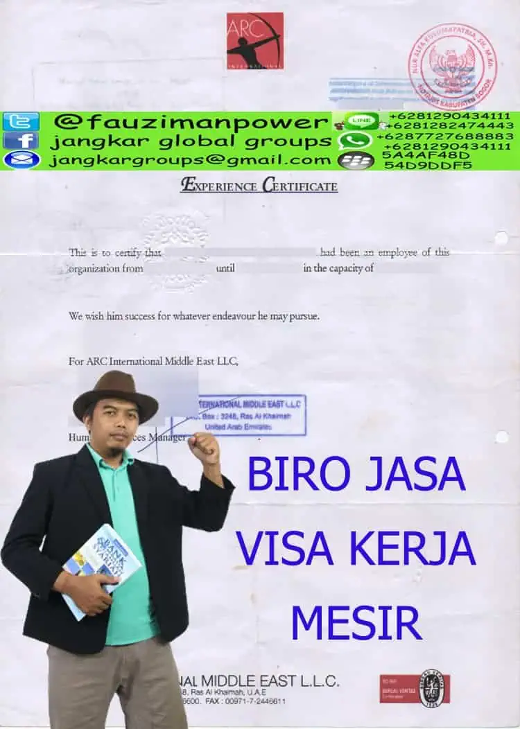 CONTOH SURAT PENGALAMAN KERJA