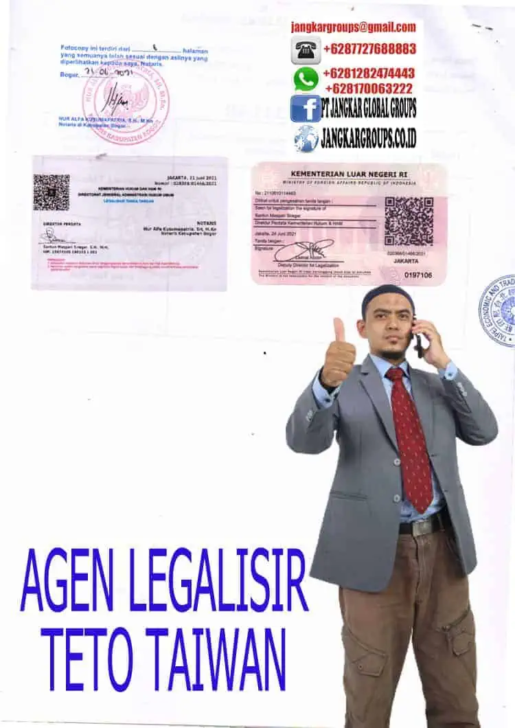 Agen legalisir teto taiwan