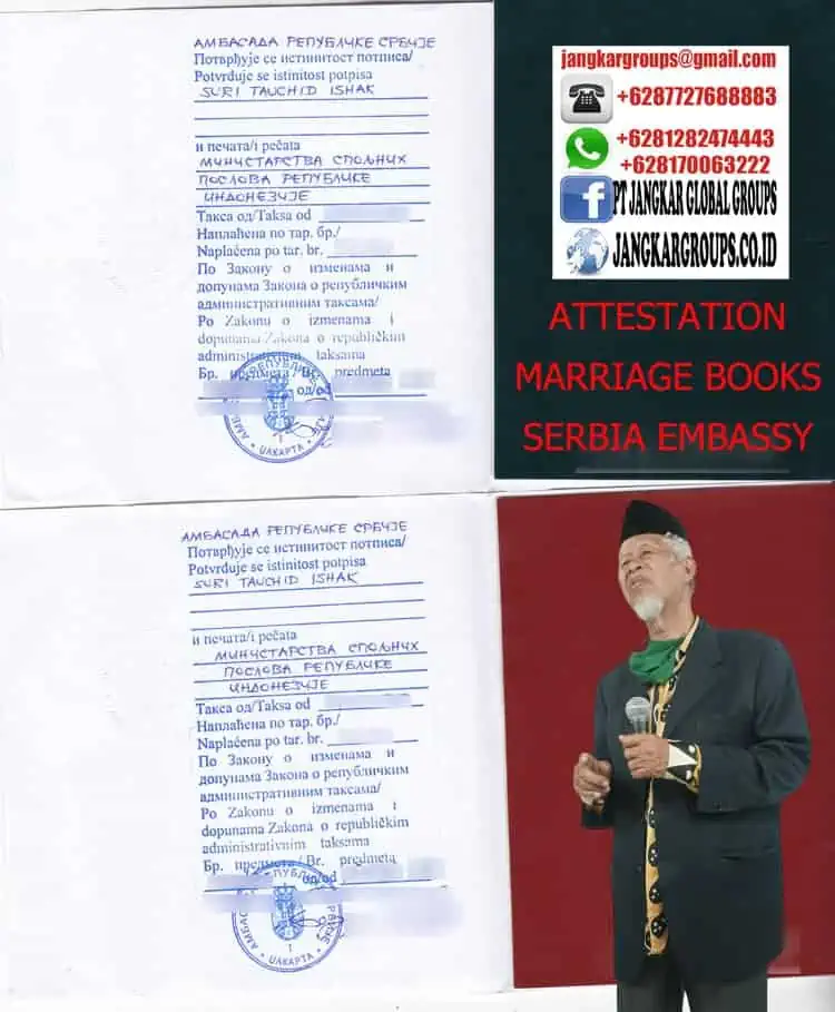 Attestation maffiage books serbia embassy | Jasa Legalisasi Buku Nikah