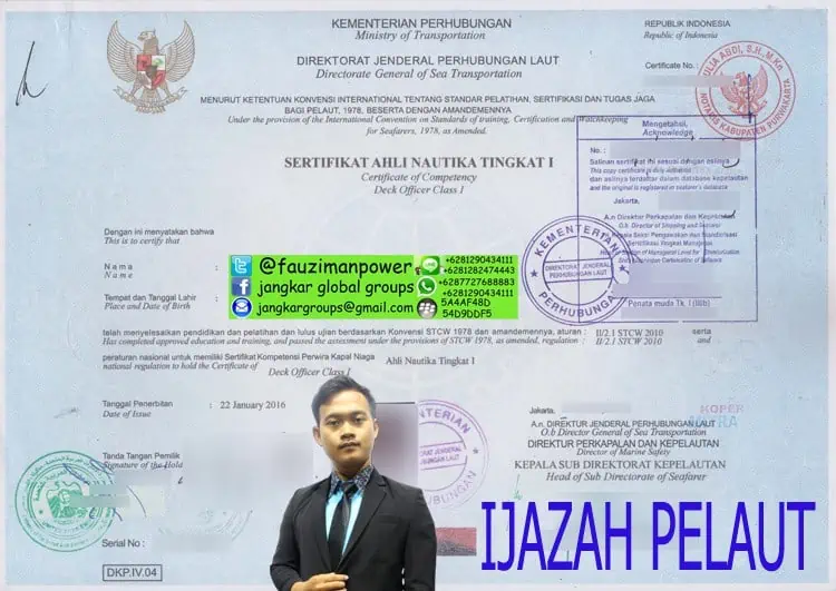 LEGALISIR IJAZAH PELAUT UAE