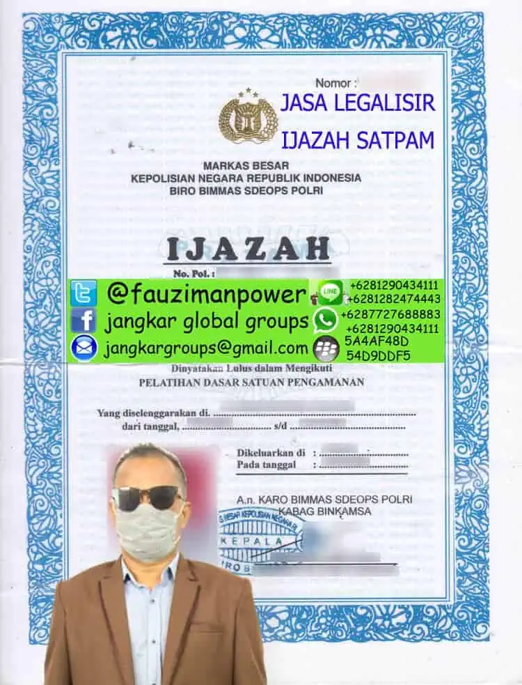 JASA LEGALISIR IJAZAH SATPAM, Legalisir Ijazah Satuan Pengaman