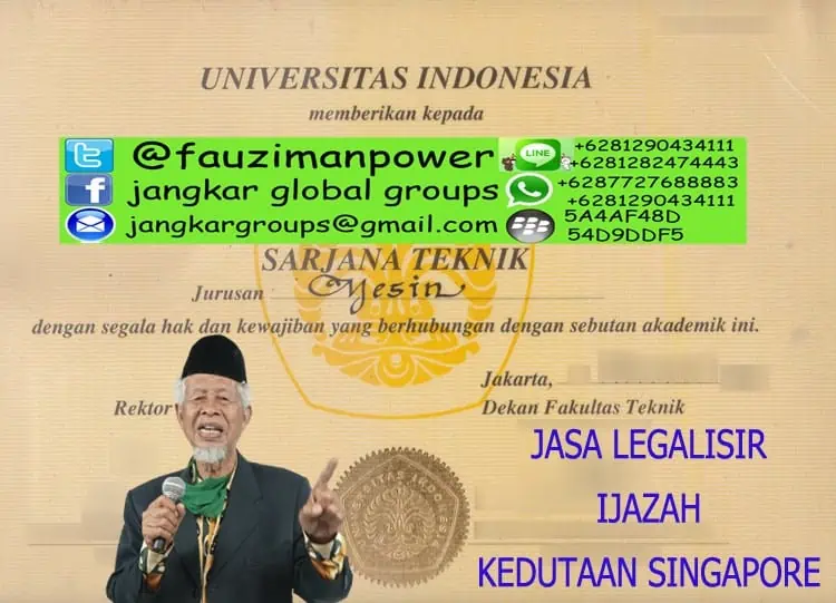 Jasa legalisir ijazah kedutaan singapore