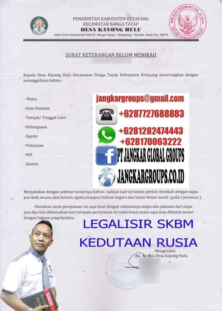 Legalisir skbm kedutaan rusia