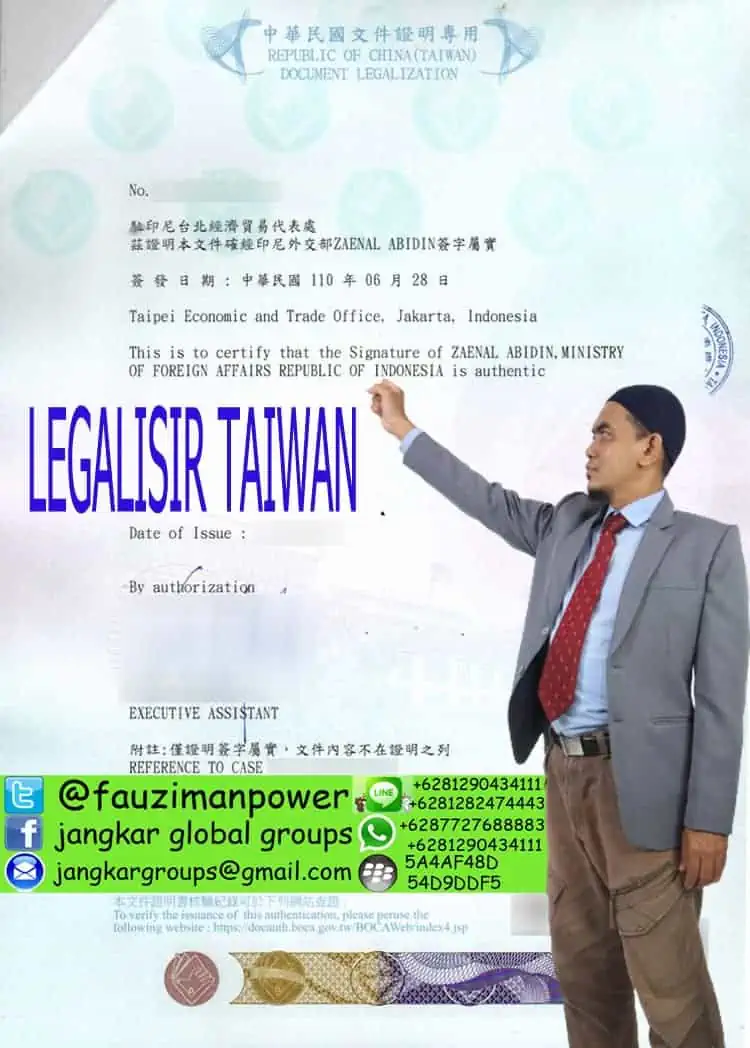 Legalisir taiwan