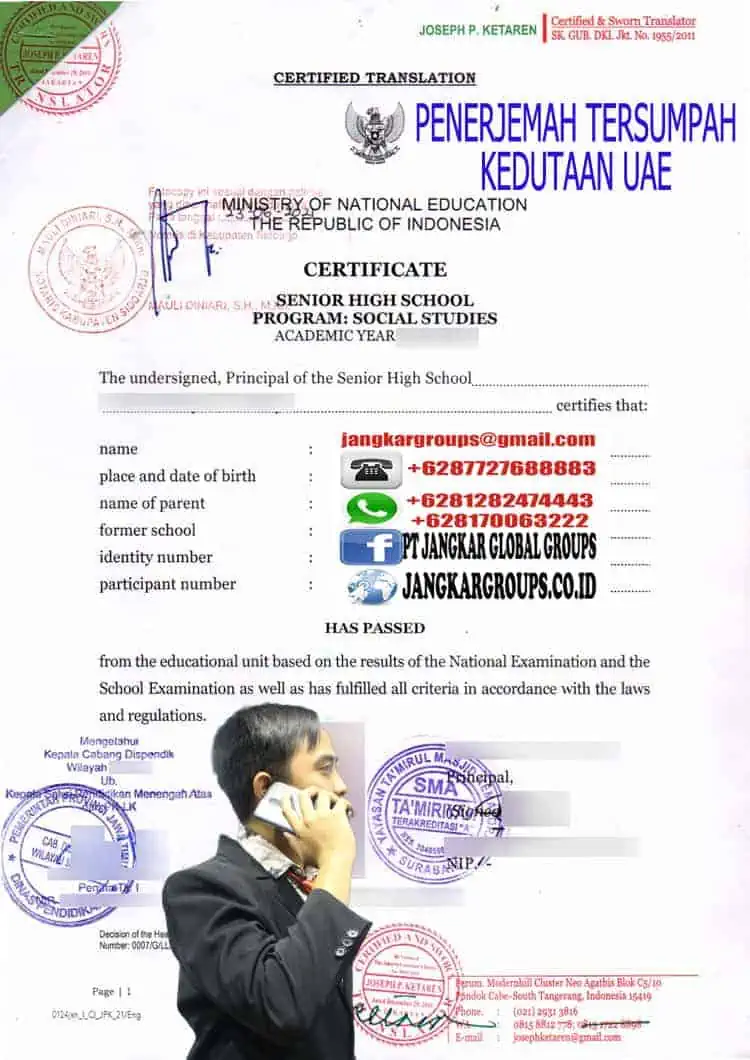 Penerjemah tersumpah kedutaan uae