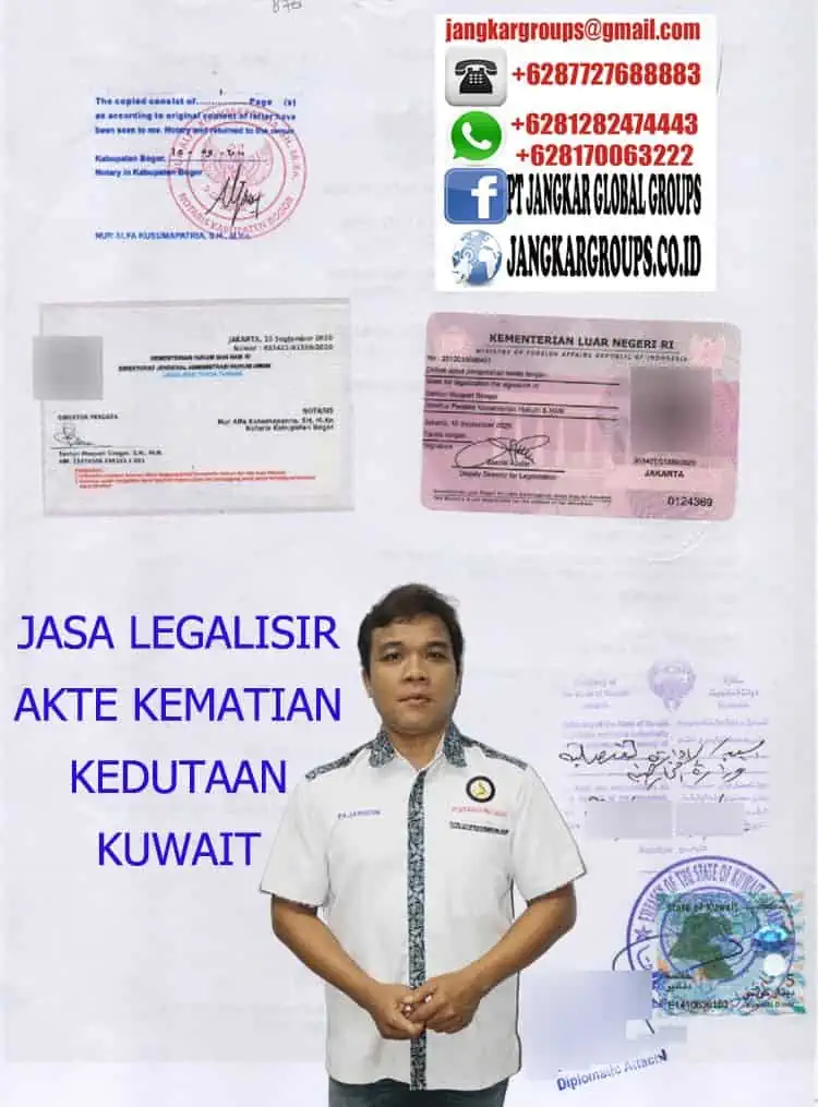 legalisir akte kematian kedutaan kuwait