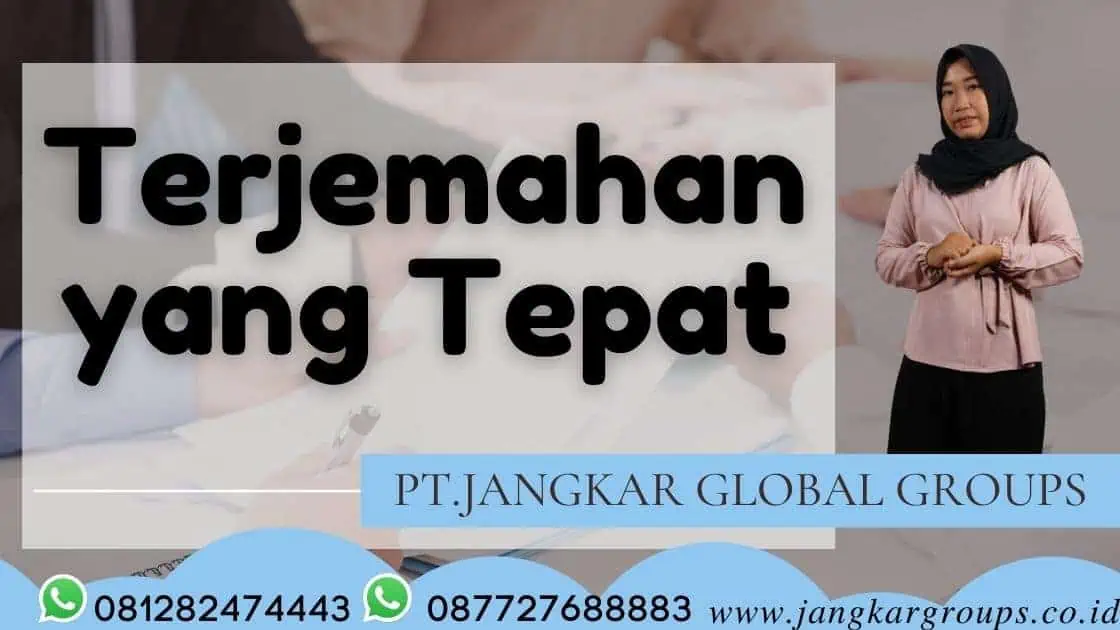 Terjemahan yang Tepat