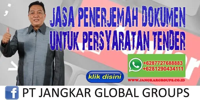 JASA PENERJEMAH DOKUMEN UNTUK PERSYARATAN TENDER