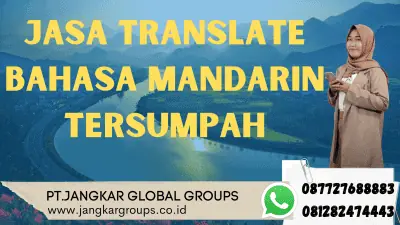 Jasa Translate Bahasa Mandarin Tersumpah