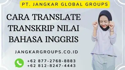 cara translate transkrip nilai bahasa inggris