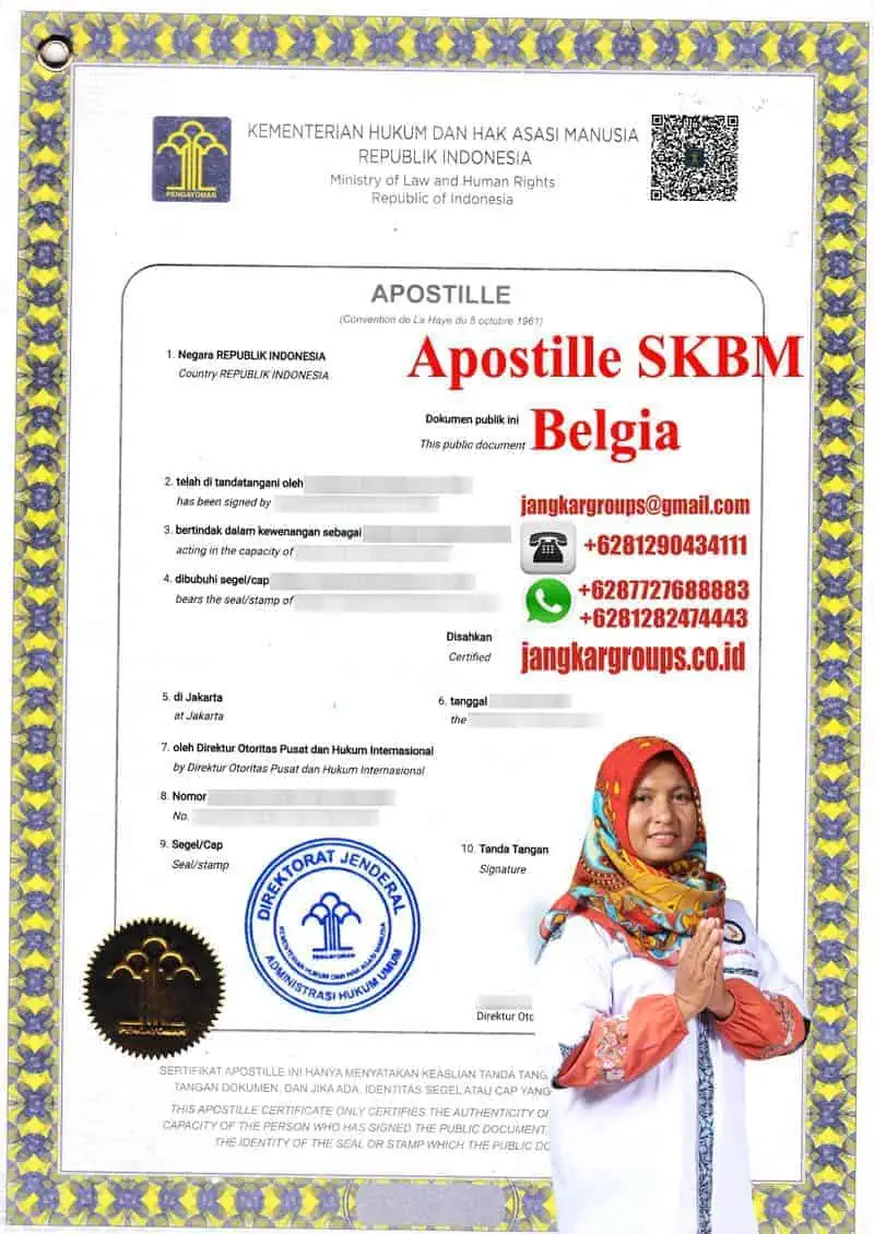 Contoh Apostille SKBM Kedutaan Belgia