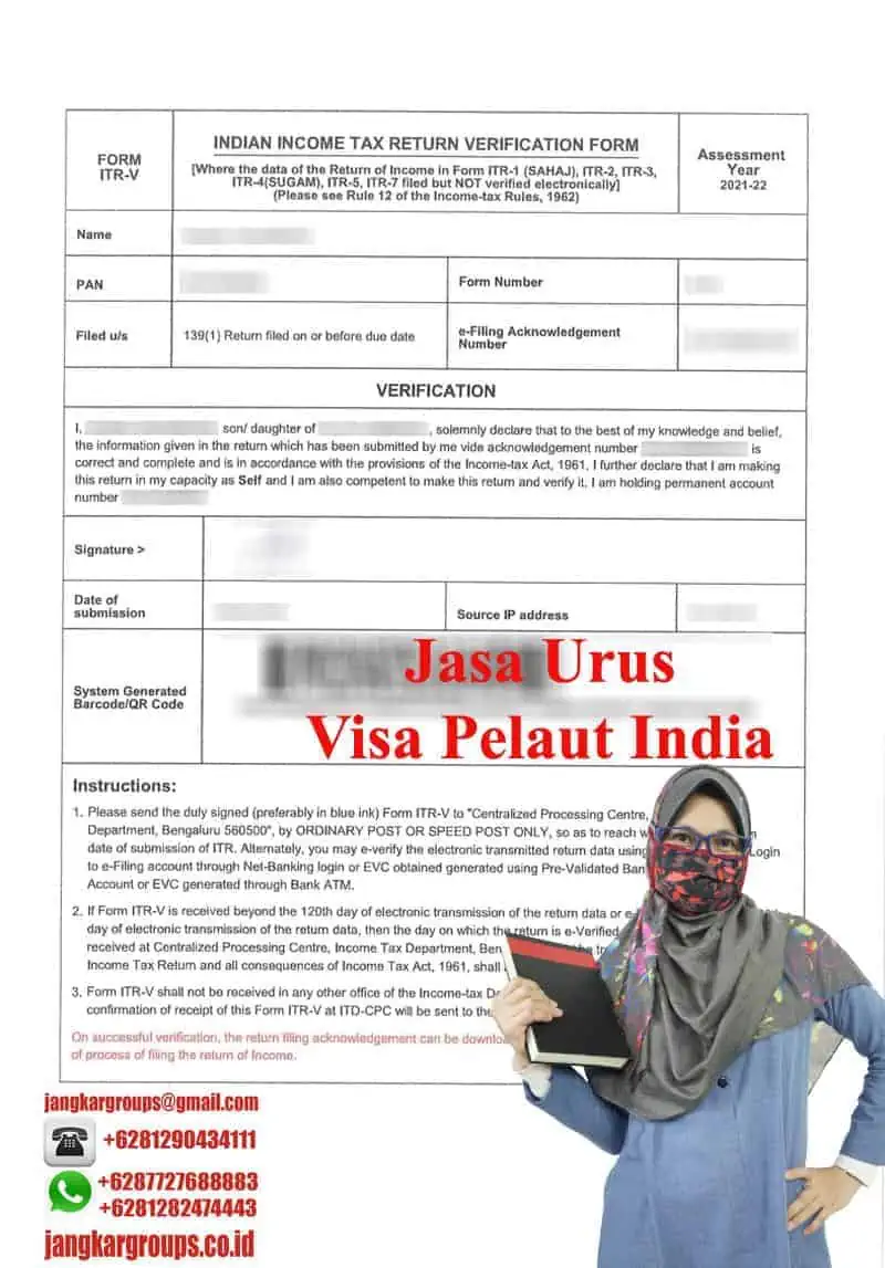 Contoh Indian Income Tax Return Verification