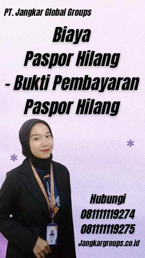 Biaya Paspor Hilang - Bukti Pembayaran Paspor Hilang