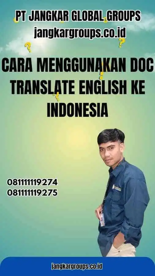 Cara Menggunakan Doc Translate English ke Indonesia