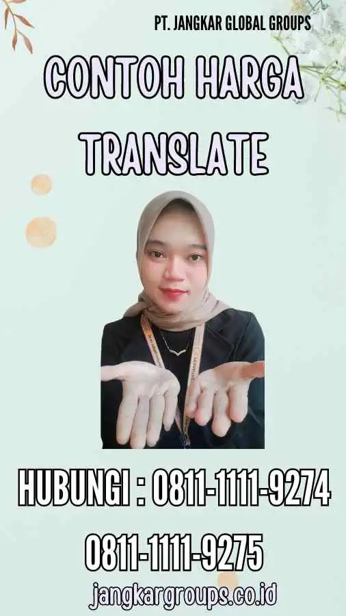 Contoh Harga Translate