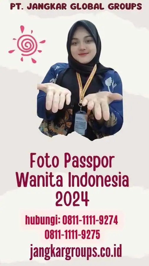 Foto Passpor Wanita Indonesia 2024