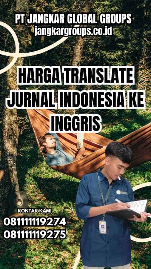 Harga Translate Jurnal Indonesia Ke Inggris