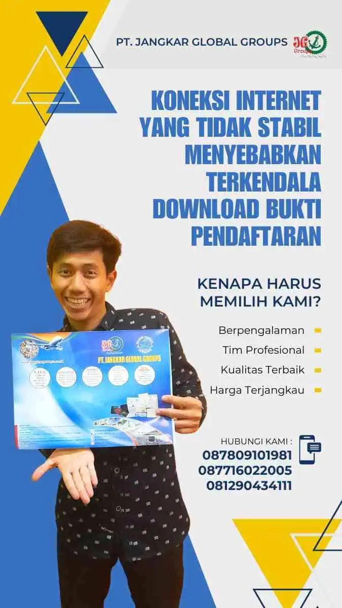 Koneksi Internet yang Tidak Stabil Menyebabkan Terkendala Download Bukti Pendaftaran