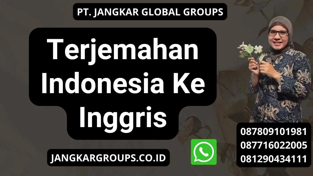 Terjemahan Indonesia Ke Inggris