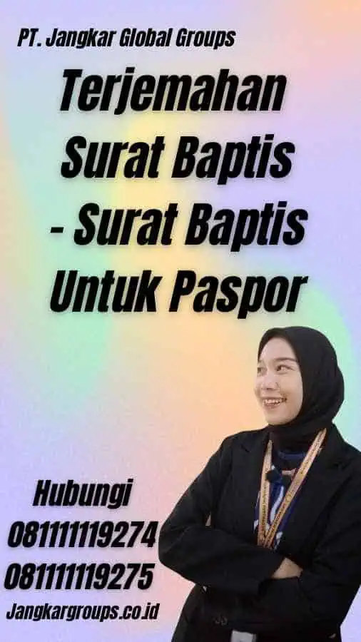 Terjemahan Surat Baptis - Surat Baptis Untuk Paspor